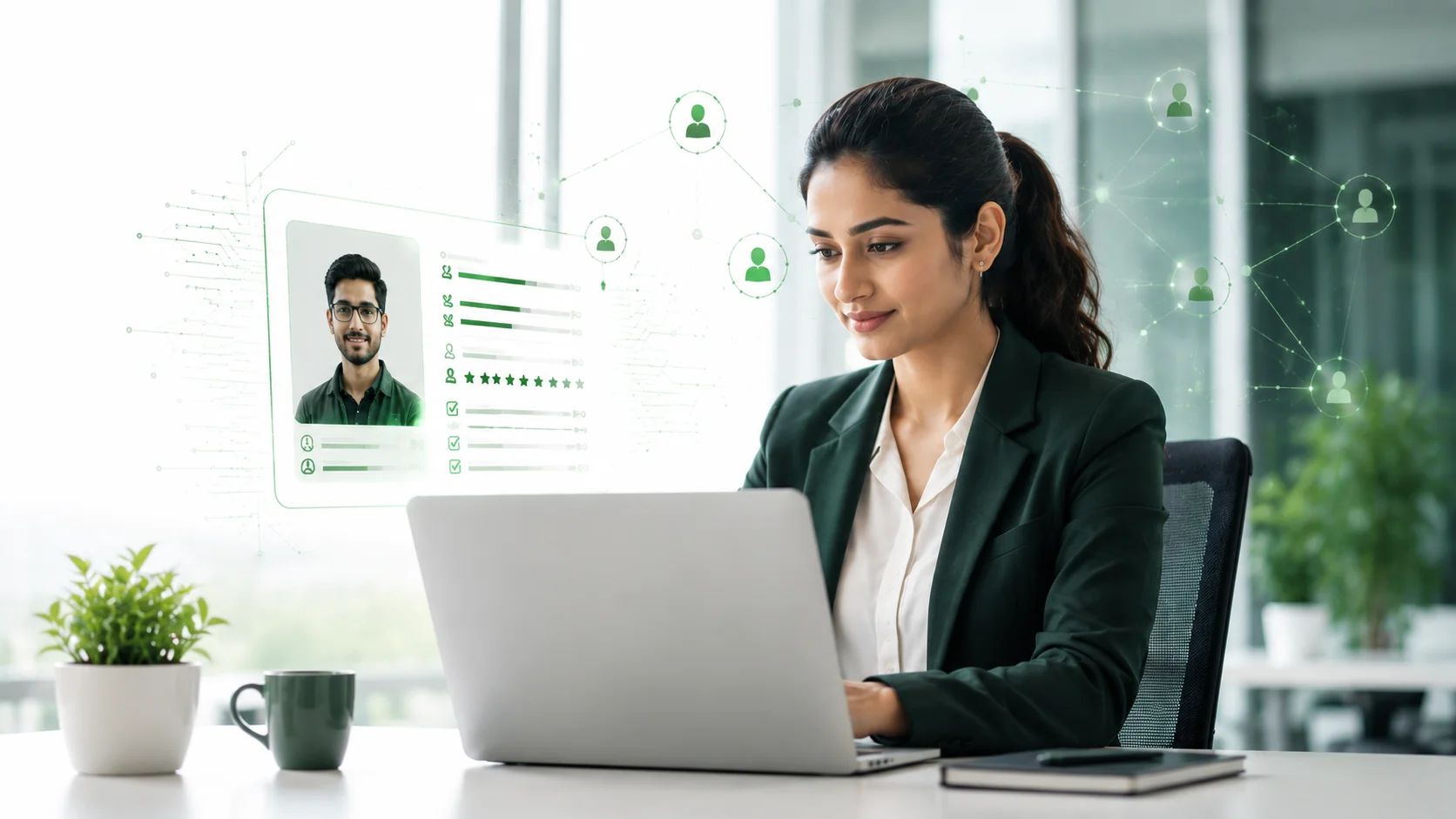 TechBridge recruiter reviewing candidate profiles
